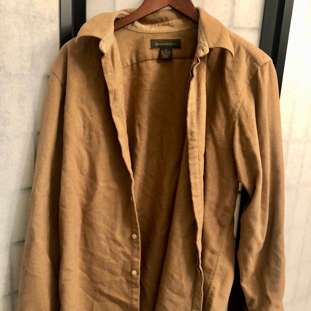 Men's Banana Republic Button Shirt - Tan